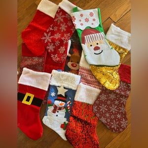 Set of 12 New Christmas Stocking Bags